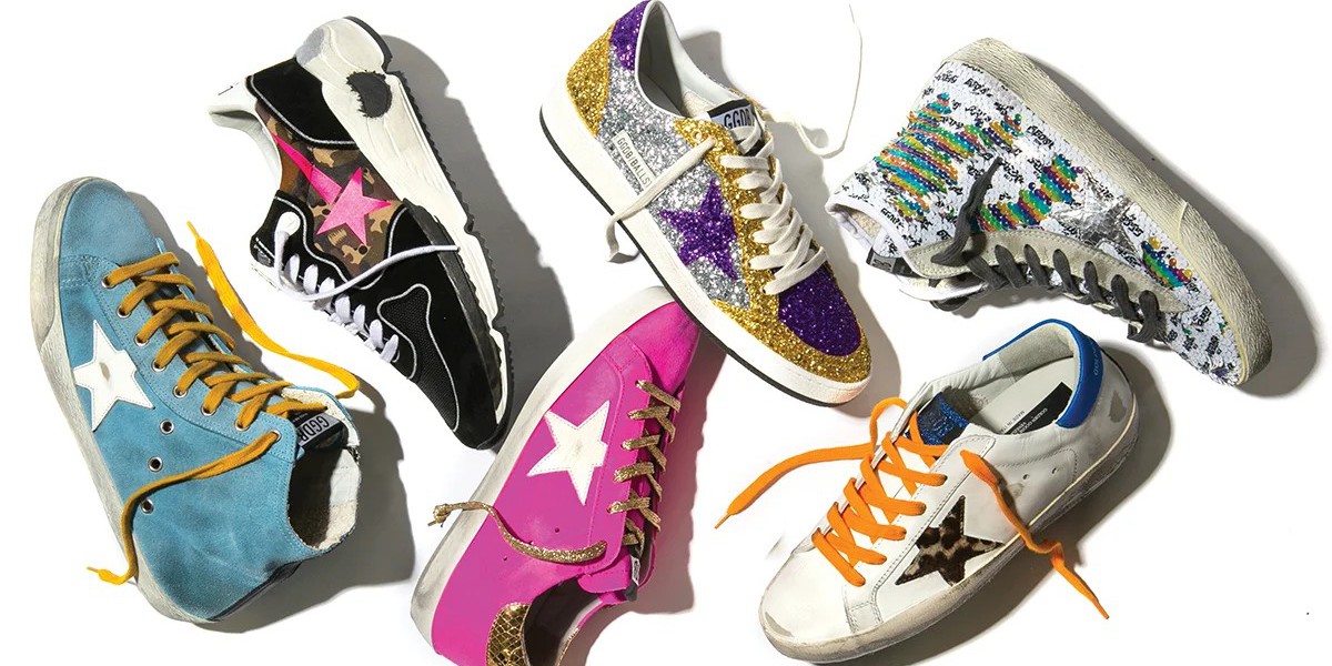 Golden Goose Super-Star Sneakers on the waist and length of the