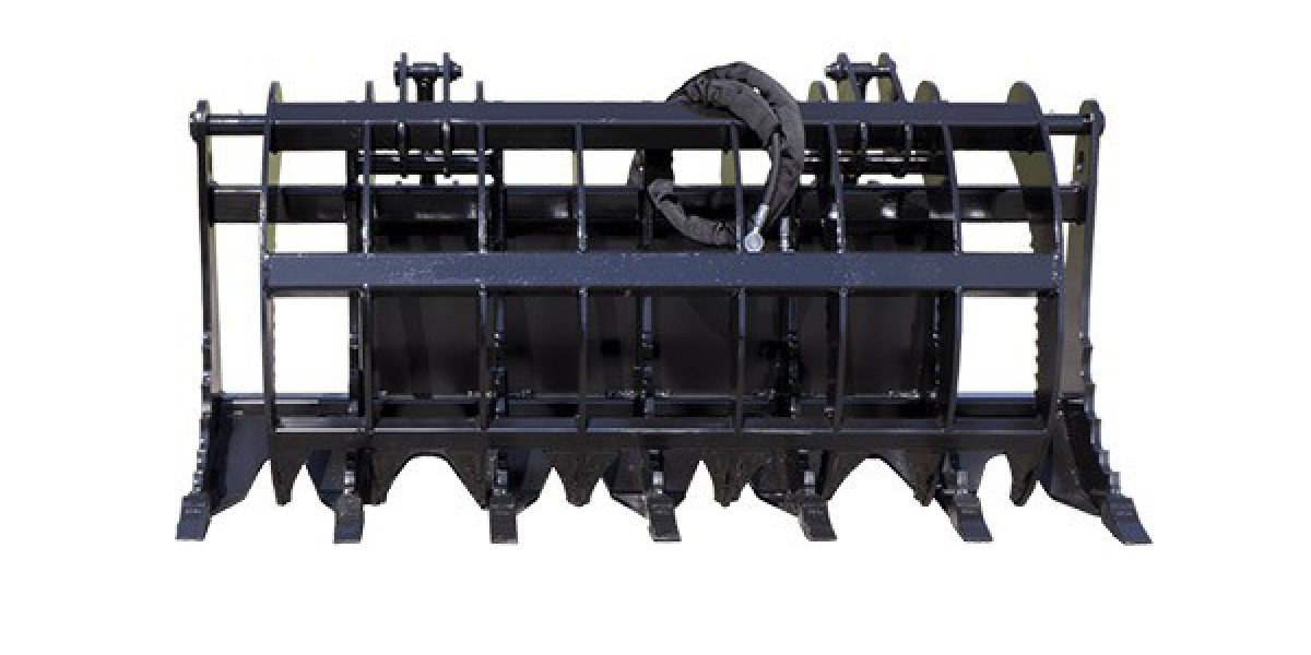 Premium Skid Steer Grapple Buckets for Debris, Rock, and Timber Handling